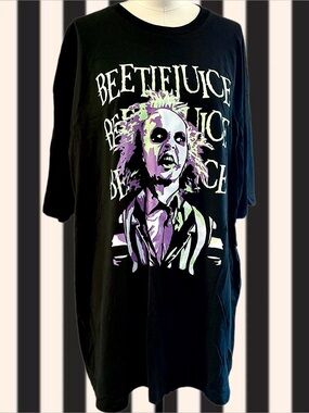 Beetlejuice Black Graphic Tee - 3XL XXXL
